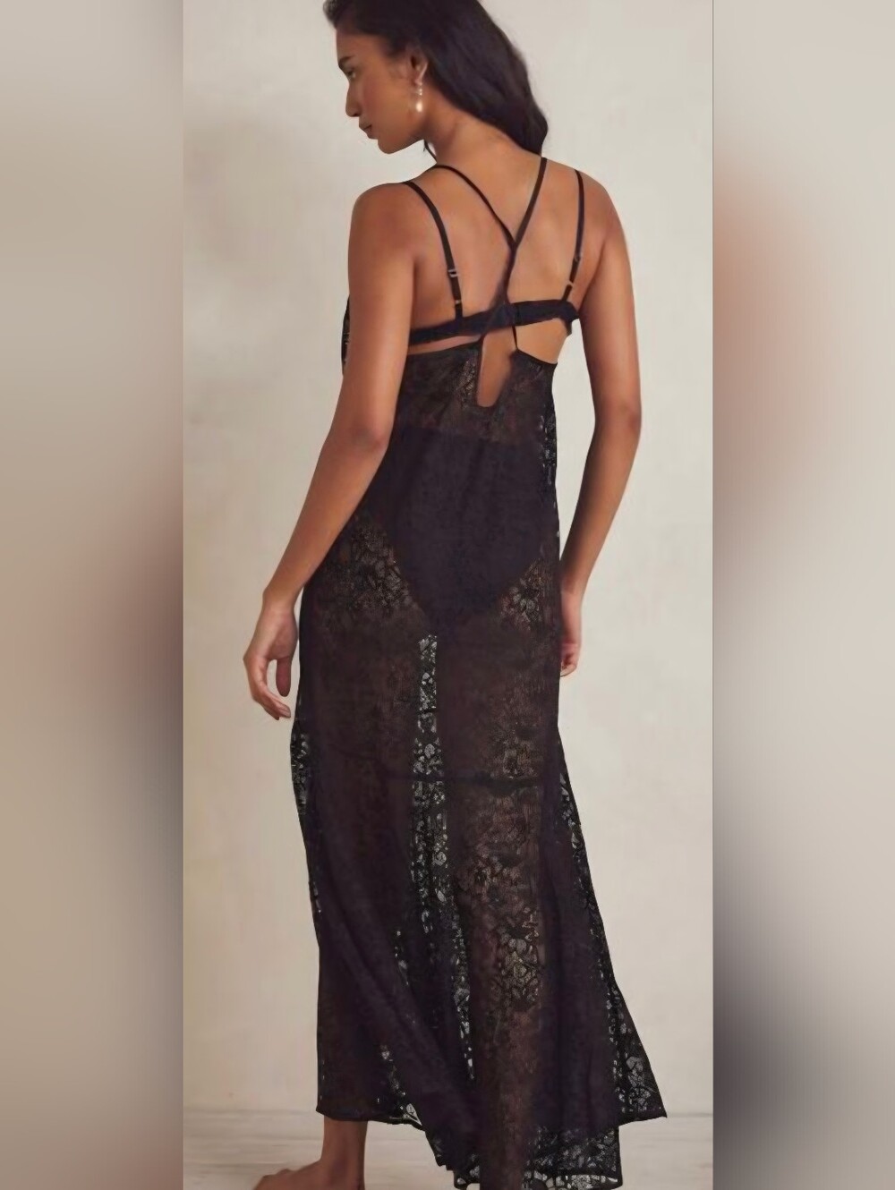 Free People Intimately Sundown Sheer Lace Maxi Slip Dress Size M OB 1414125 - Picture 16 of 16